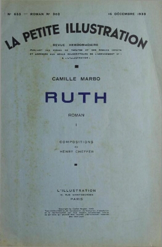 Ruth : roman tome 1, tome 2